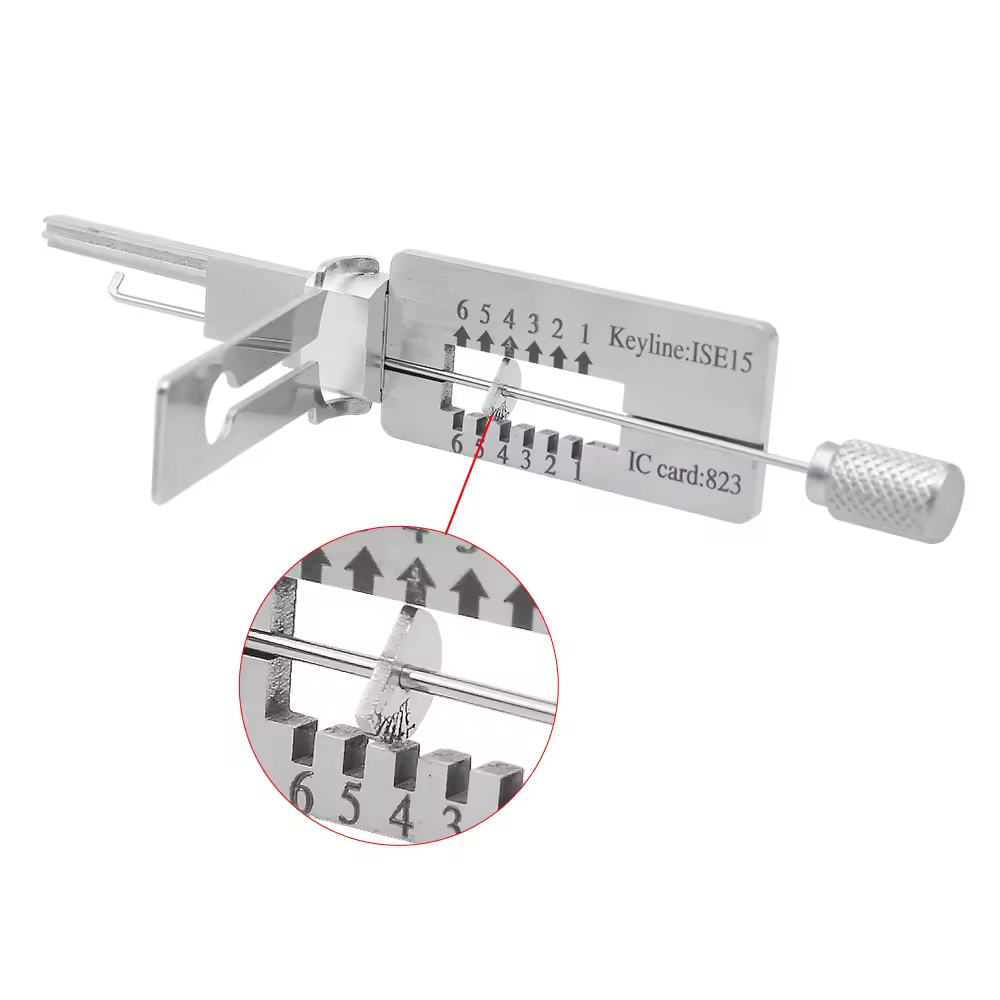 Lishi Style ISEO R6 2 in 1 Decoder and Pick