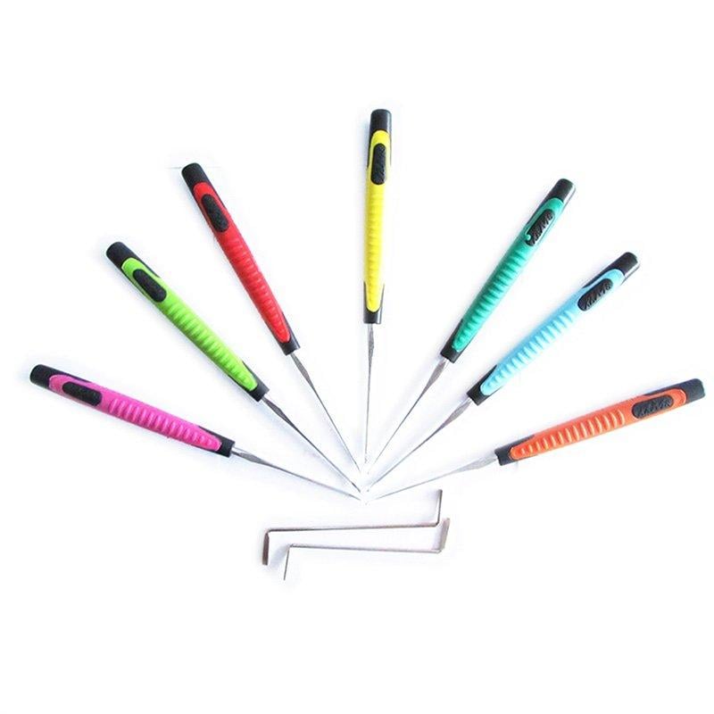 KLOM Colorful Handle Premium 7 Piece Hook Lock Pick Set