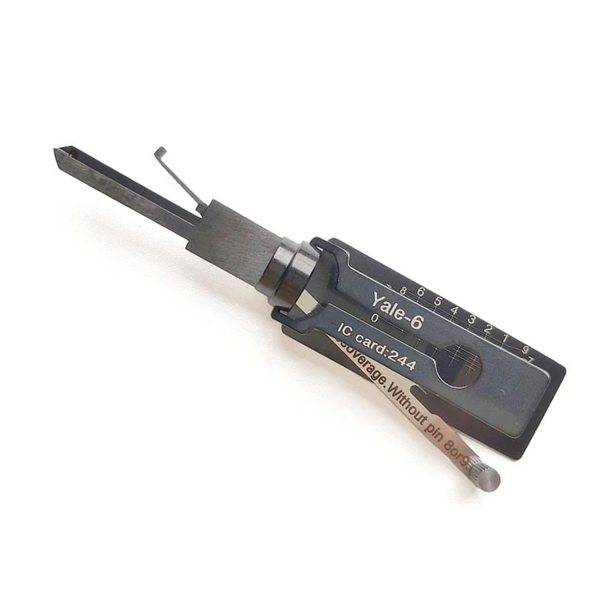 Lishi Style Yale-6 Lock Pick 2-in-1 Pick & Decoder for YALE 6-Pin Rim Cylinder