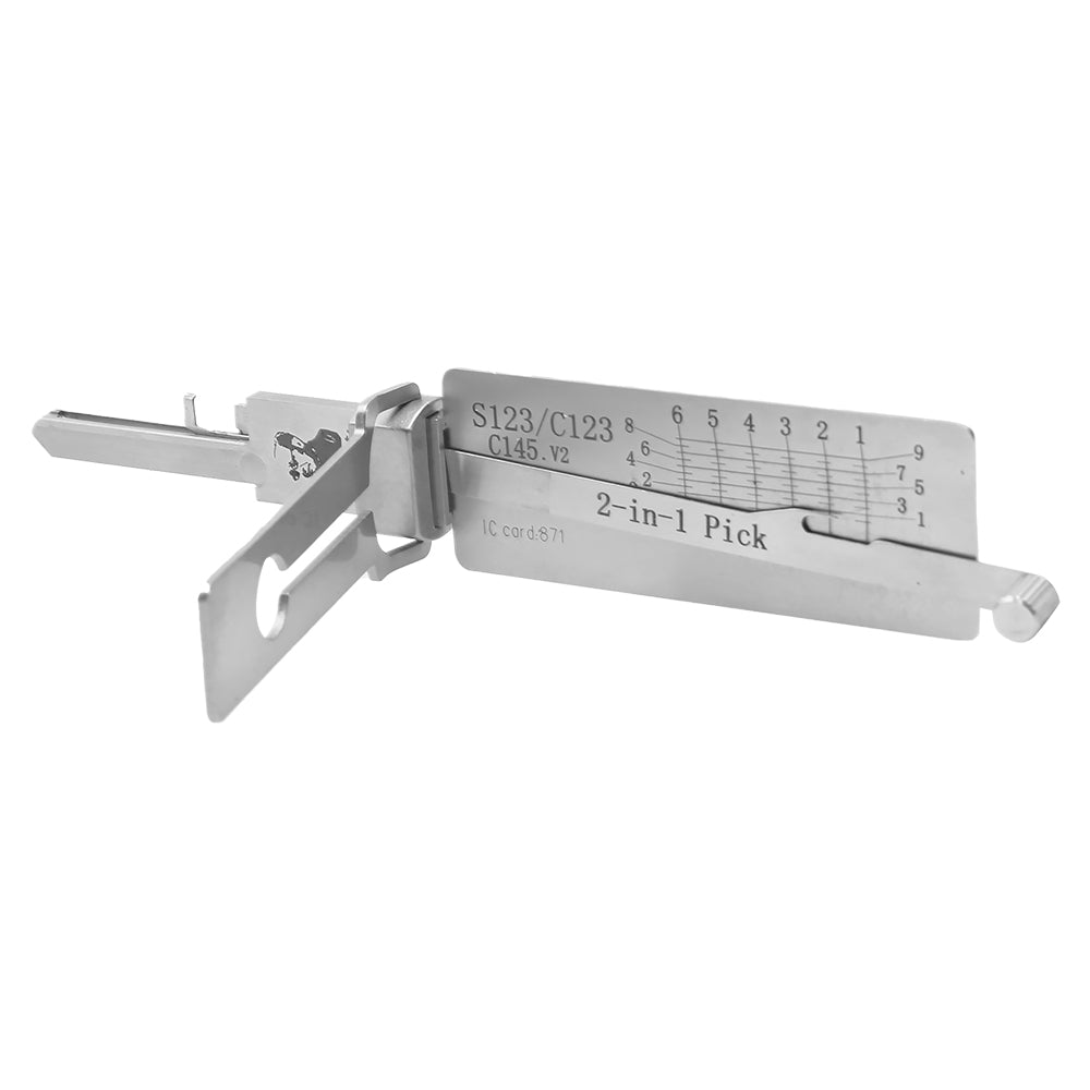 Lishi S123/C123/C145 2 in 1 Pick & Decoder for Schlage Everest Keyway