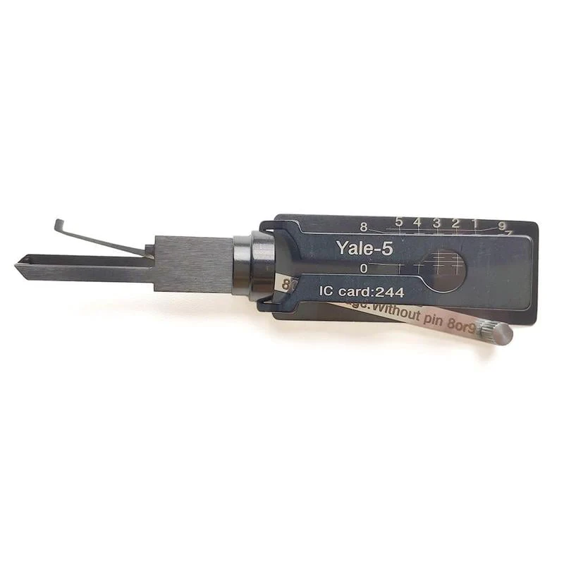 Lishi Style Yale-5 Lock Pick 2-in-1 Pick & Decoder for YALE 5-Pin Rim Cylinder