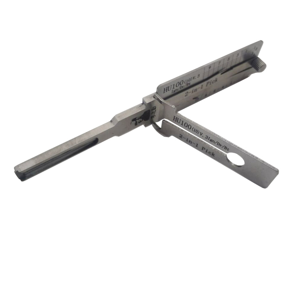 Original Automotive Lishi HU100(10) Lock Pick 2 in 1 Decoder and Pick