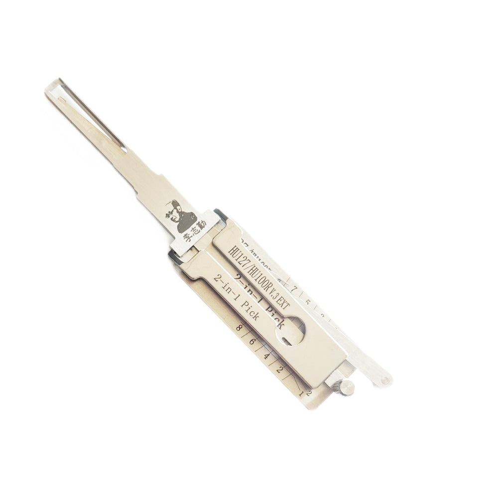 Original Automotive Lishi HU127/HU100R v.3 EXT Lock Pick 2 in 1 Decoder and Pick for BMW