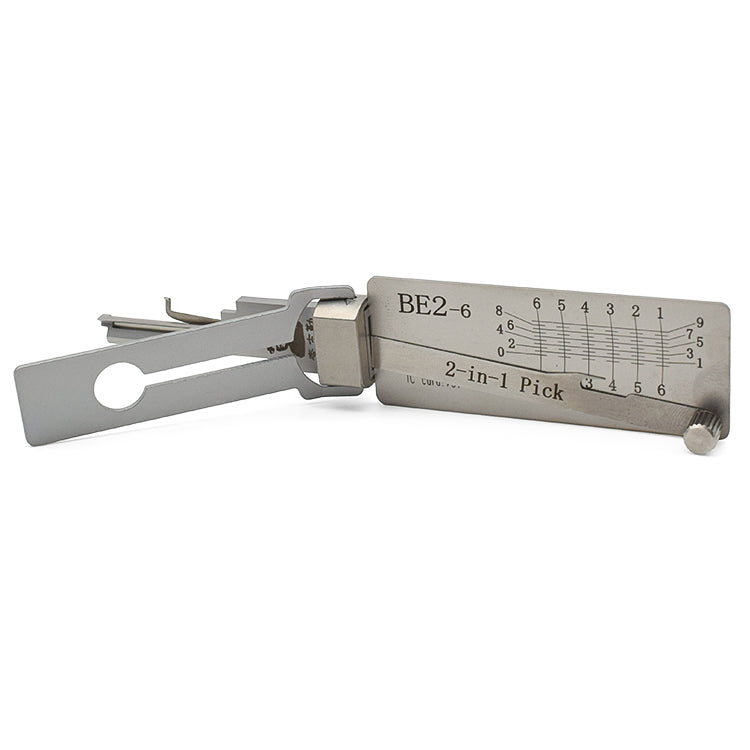 Original Lishi BE2-6 Lock Pick 2-in-1 Pick & Decoder for 6 Pin SFIC Cylinders
