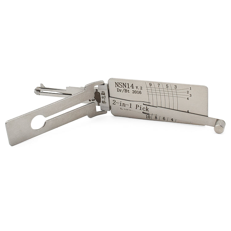 Original Lishi NSN14 Lock Pick 2 in 1 Decoder and Pick