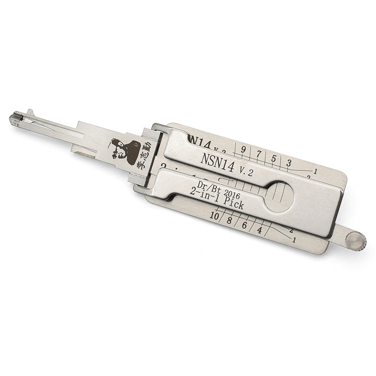 Original Lishi NSN14 Lock Pick 2 in 1 Decoder and Pick