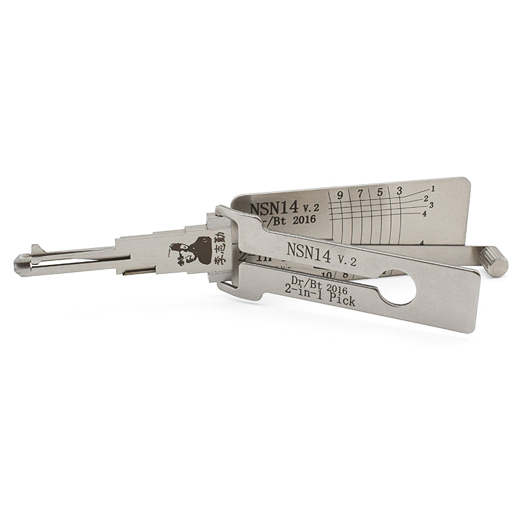 Original Lishi NSN14 Lock Pick 2 in 1 Decoder and Pick