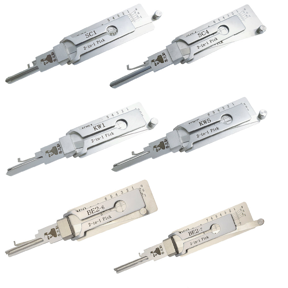 Original Lishi SC1 Lock Pick 2 in 1 Pick for 5-Pin Schlage Keyway