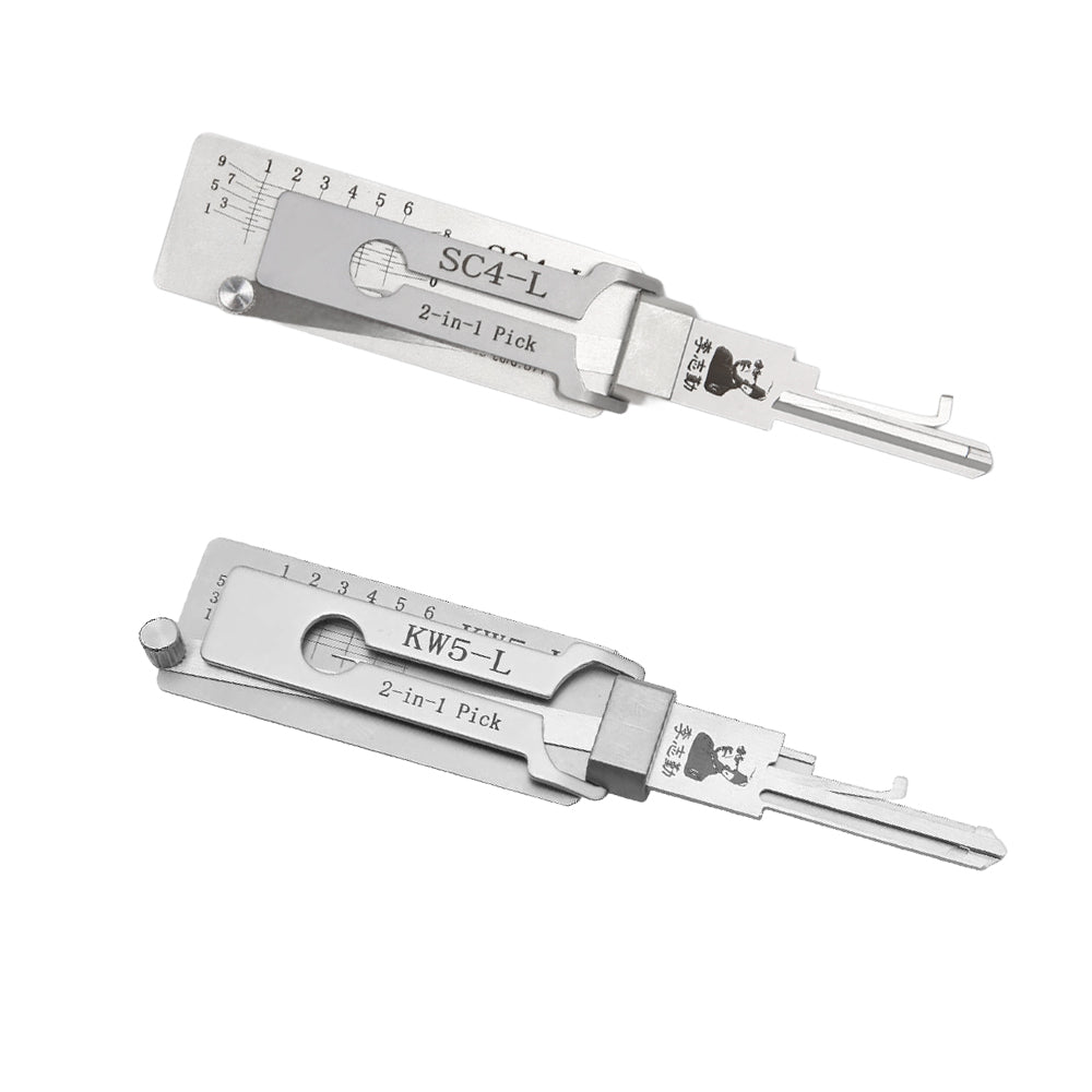Original Lishi KW5-L Lock Pick 2 in 1 Pick & Decoder for 6-Pin Kwikset Keyway