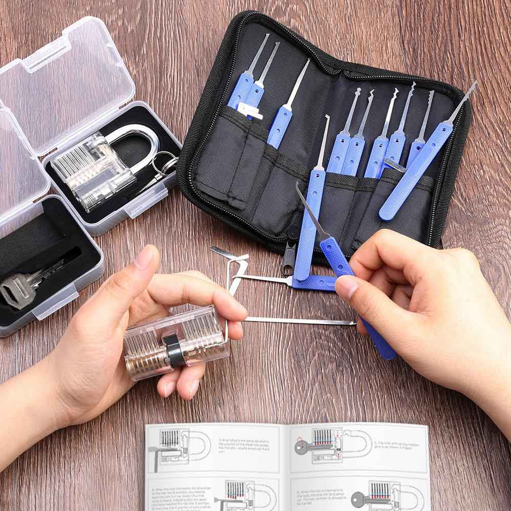 17 Piece Lock Pick Sets Tools for Beginner Training
