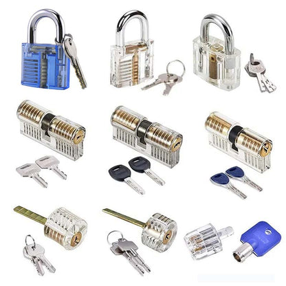 5 Pin Transparent Rim Cylinder Practice Lock