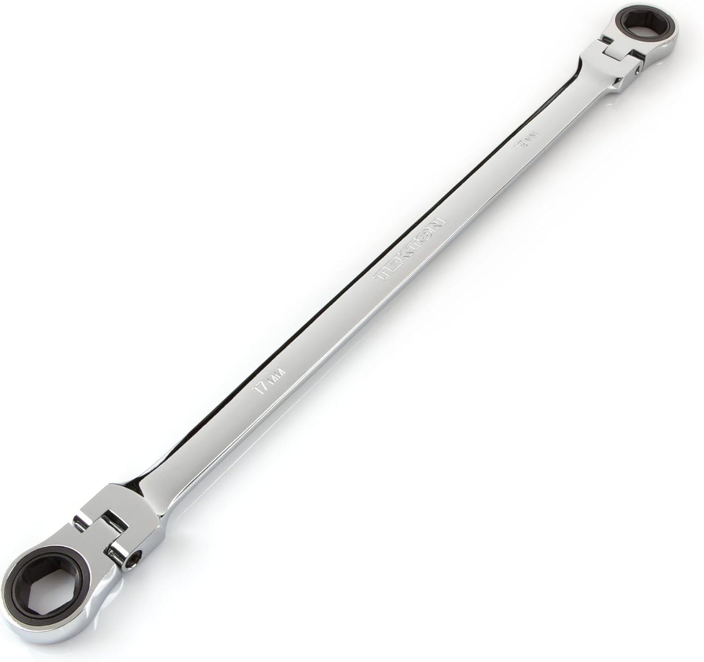 17 x 19 mm Extra Long Flex Head Ratcheting Box End Wrench