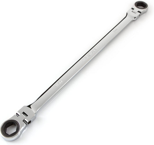 17 x 19 mm Extra Long Flex Head Ratcheting Box End Wrench