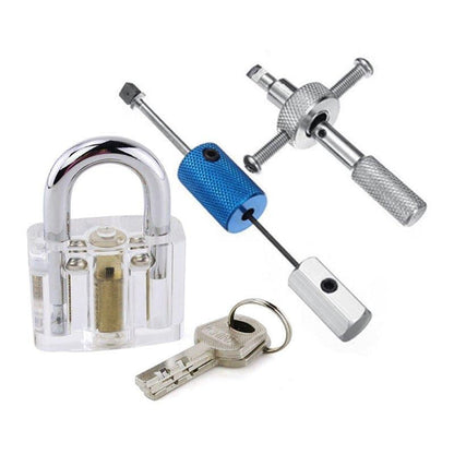 Disc Detainer Practice Padlock with Lock Pick Training Aid