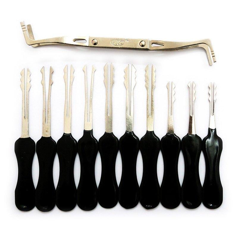 10-Piece Wafer Lock Pick Set Comprehensive Kit for Automotive and Cabinet Lock Picking