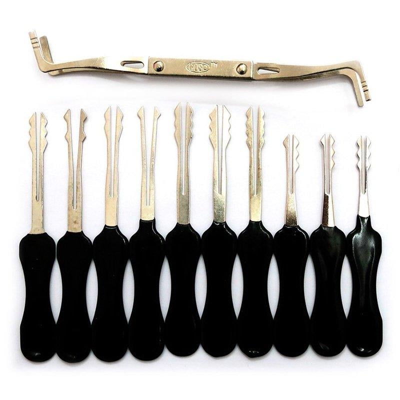 10-Piece Wafer Lock Pick Set Comprehensive Kit for Automotive and Cabinet Lock Picking