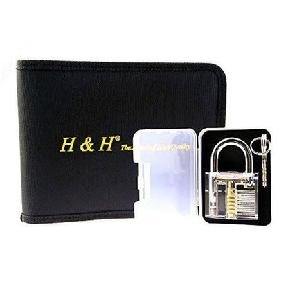 29 in 1 Lock Picking Kit Transparent Practice Padlock Bundle