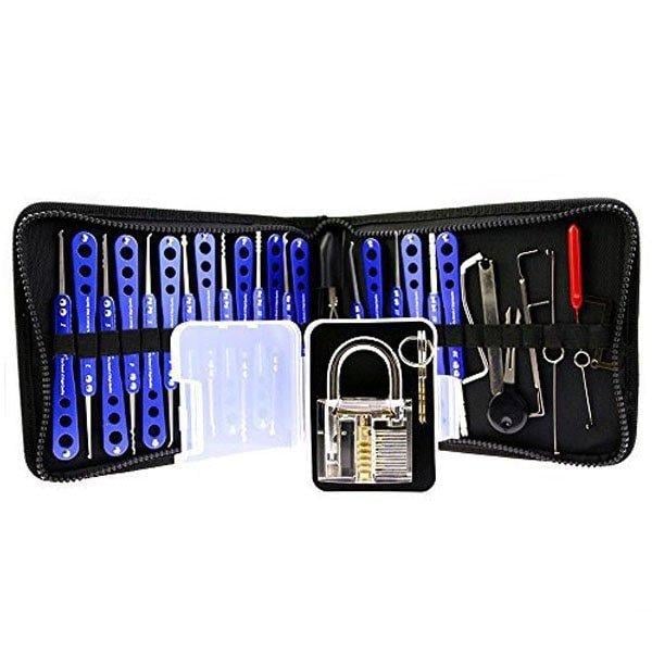29 in 1 Lock Picking Kit Transparent Practice Padlock Bundle
