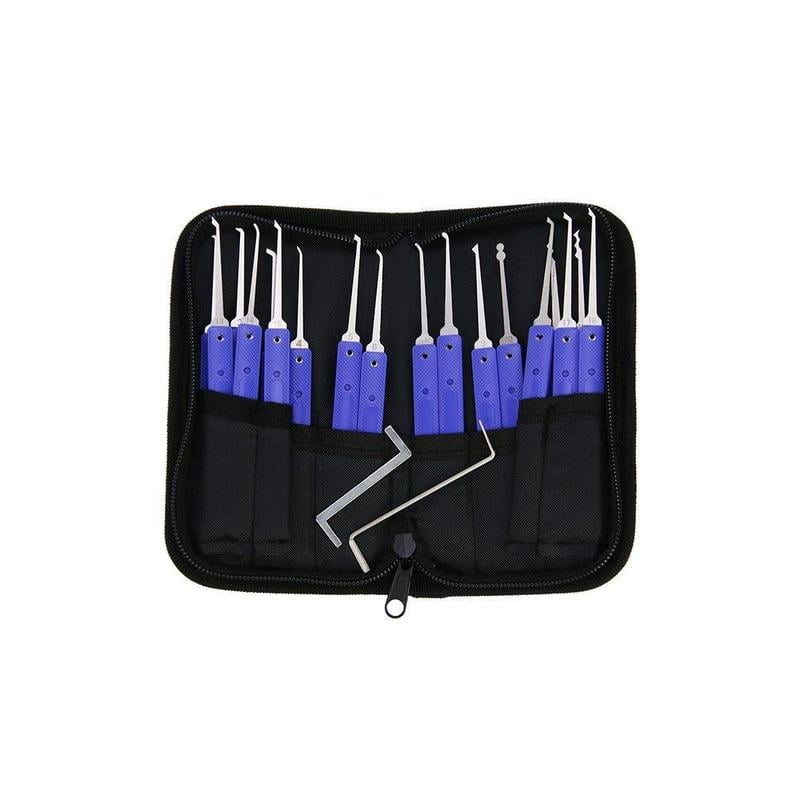 KLOM 18 Pieces Lock Pick Set Locksmith Lockpicking Kit Tool