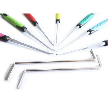 KLOM Colorful Handle Premium 7 Piece Hook Lock Pick Set
