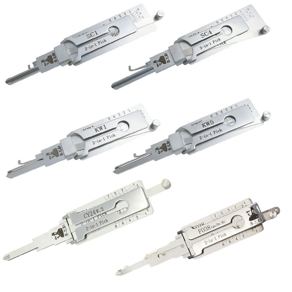 Original Lishi SC1 SC4 KW1 KW5 Lock Picks Tools Set