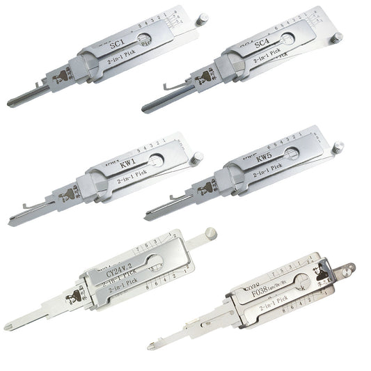Original Lishi SC1 SC4 KW1 KW5 Lock Picks Tools Set