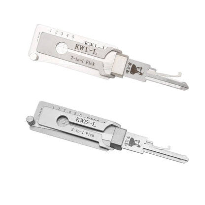 Original Lishi KW5-L Lock Pick 2 in 1 Pick & Decoder for 6-Pin Kwikset Keyway