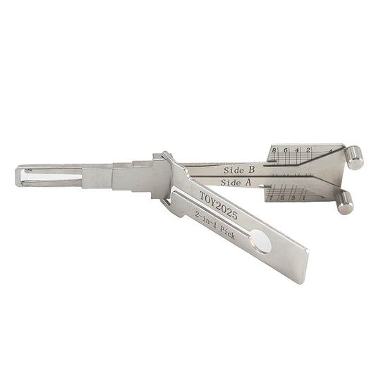 Lishi Style TOY2025 2 in 1 Decoder and Pick for Toyota 2025 Keyway