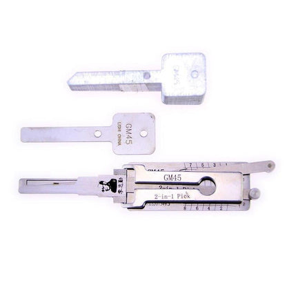Original Lishi GM45 Lock Pick 2 in 1 Decoder and Pick