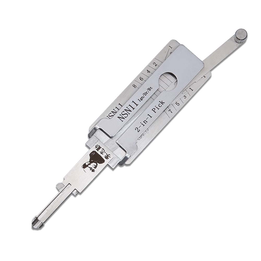Original Lishi NSN11 Lock Pick 2 in 1 Decoder and Pick