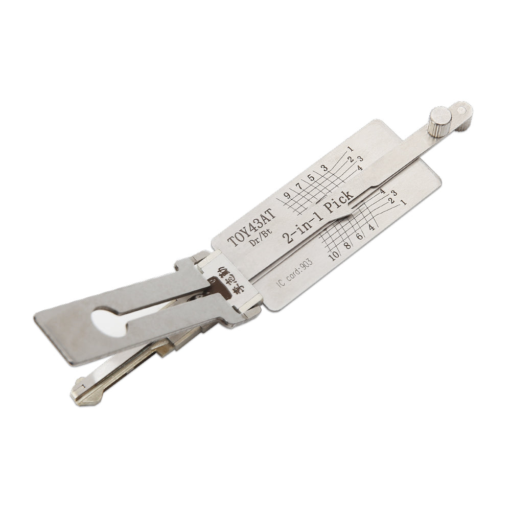 Original Authentic Lishi TOY43AT Toyota 2-in-1 Pick Decoder / DR & BT