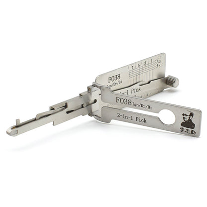 Original Automotive Lishi FO38 Lock Pick 2 in 1 Decoder and Pick - Ford