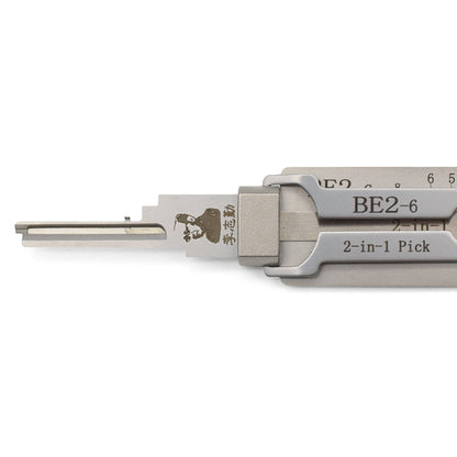 Original Lishi BE2-6 Lock Pick 2-in-1 Pick & Decoder for 6 Pin SFIC Cylinders