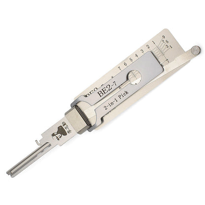 Original Lishi BE2-7 Lock Pick 2 in 1 Pick & Decoder for 7 Pin SFIC Cylinders