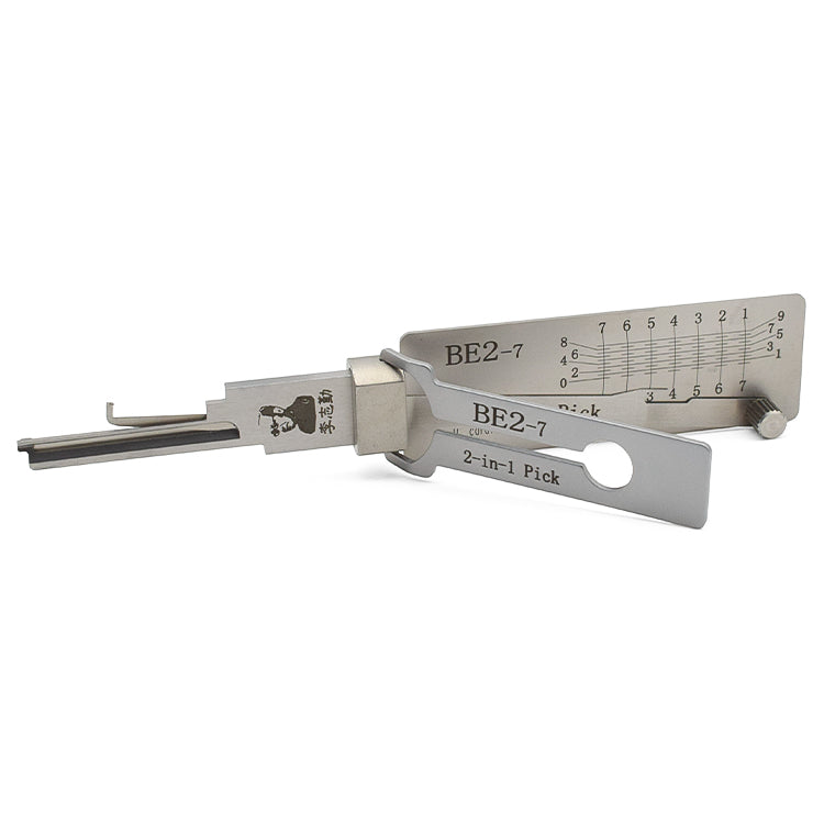 Original Lishi BE2-7 Lock Pick 2 in 1 Pick & Decoder for 7 Pin SFIC Cylinders