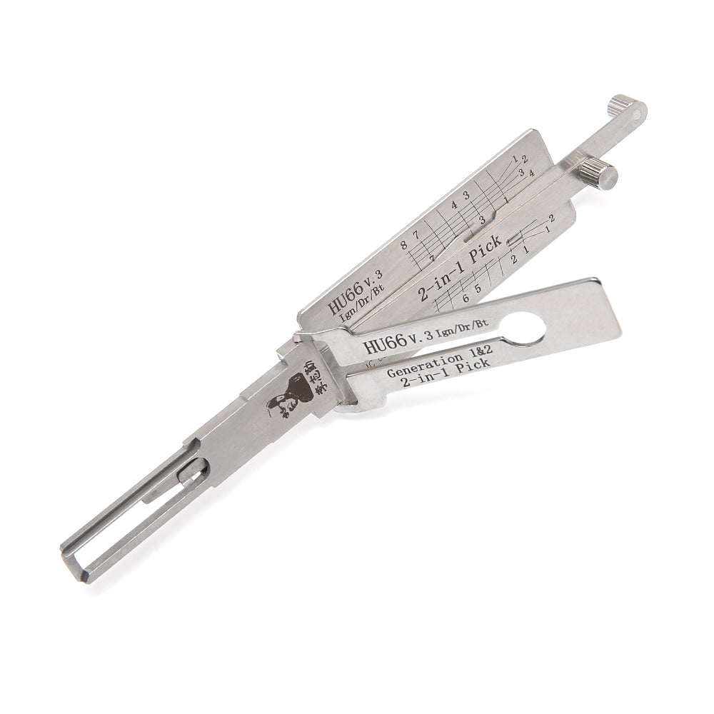 Original Lishi HU66 Lock Pick and Decoder for VW/Audi/Ford/Seat/Porsche/Skoda