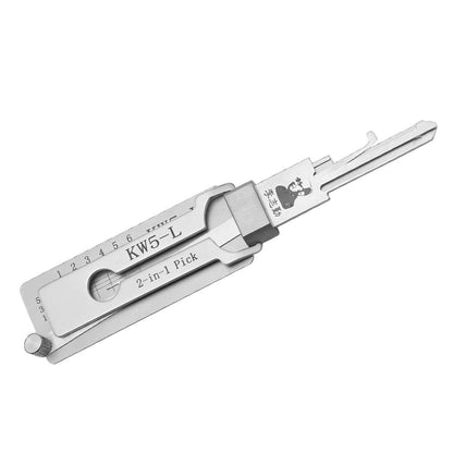 Original Lishi KW5-L Lock Pick 2 in 1 Pick & Decoder for 6-Pin Kwikset Keyway