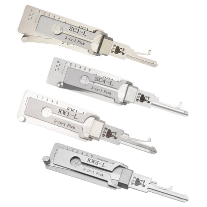 Original Lishi KW5-L Lock Pick 2 in 1 Pick & Decoder for 6-Pin Kwikset Keyway