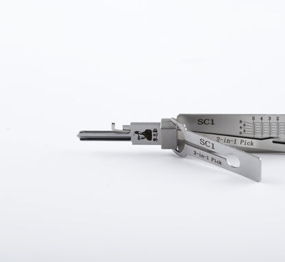 Original Lishi SC1 Lock Pick 2 in 1 Pick for 5-Pin Schlage Keyway