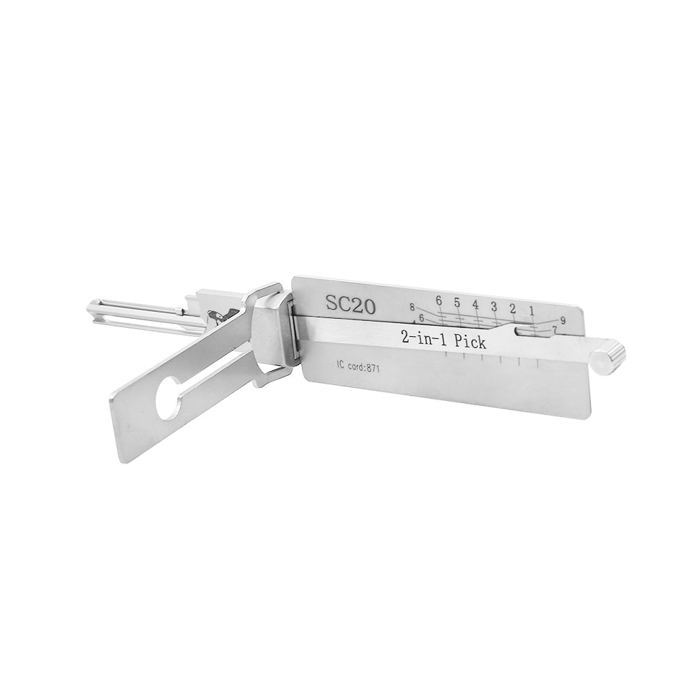 Original Lishi SC20 2-in-1 Lock Pick Tool for Schlage L Keyway