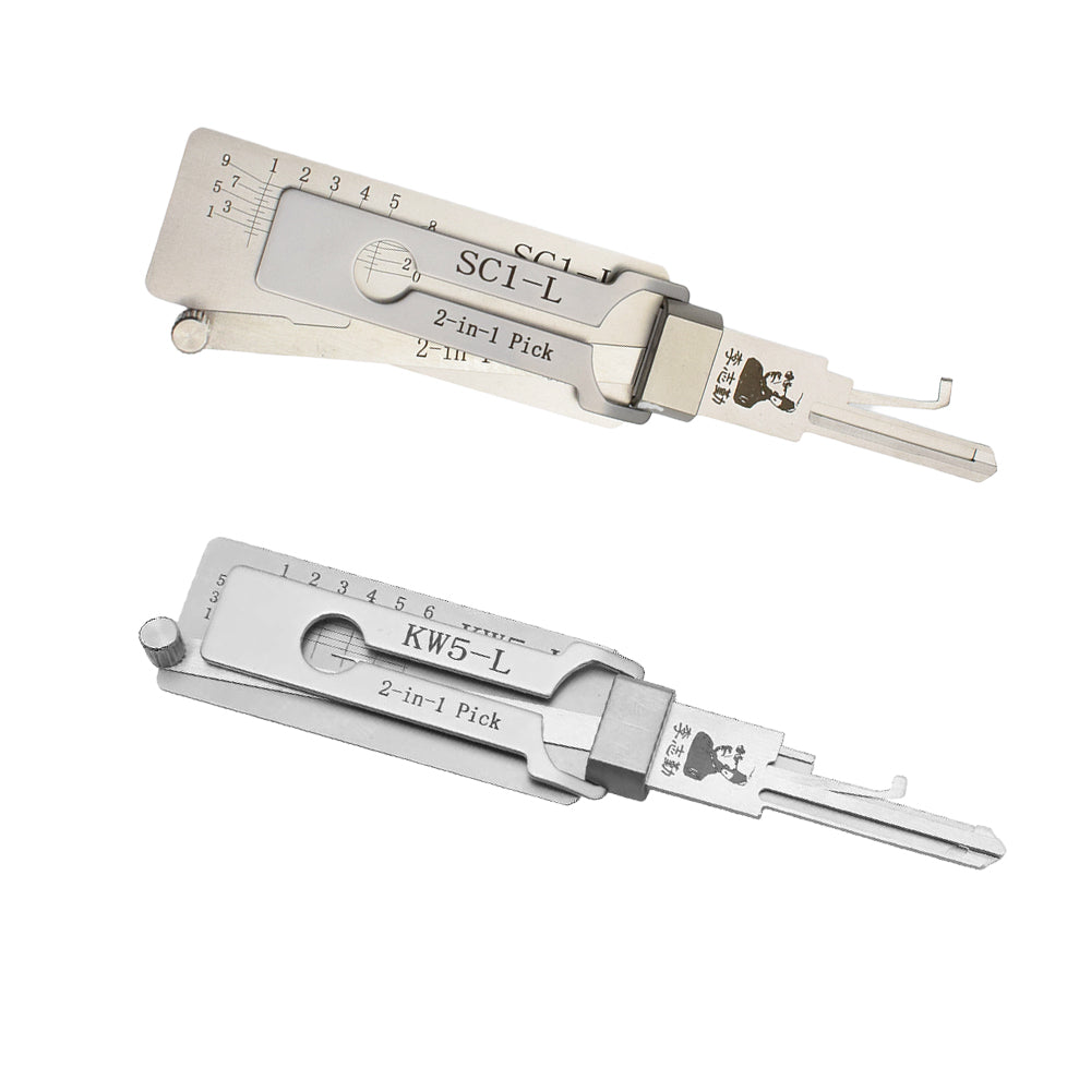 Original Lishi KW5-L Lock Pick 2 in 1 Pick & Decoder for 6-Pin Kwikset Keyway