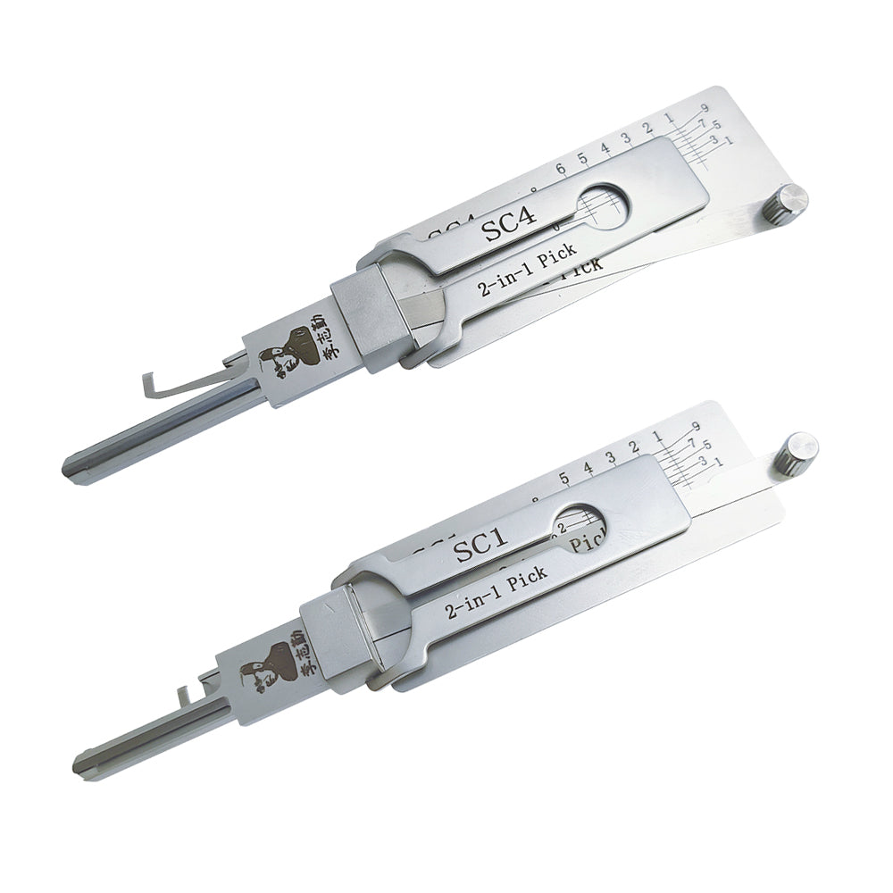 Original Lishi SC4 Lock Pick 2-in-1 Pick for 6-Pin Schlage Keyway