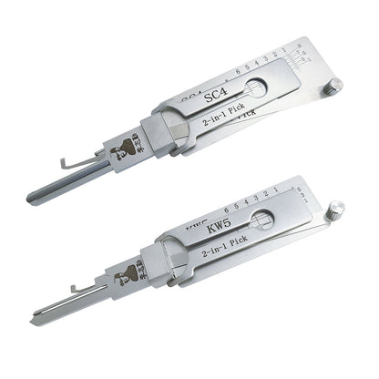Original Lishi KW5 Lock Pick 2-in-1 Pick for 6-Pin Kwikset Keyway