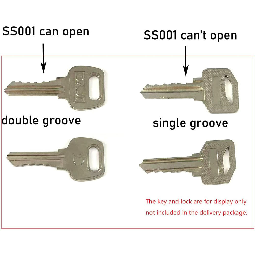 Lishi Style SS001 Pro Lock Pick 2 in 1 Decoder Tool for Double-Groove Door Lock