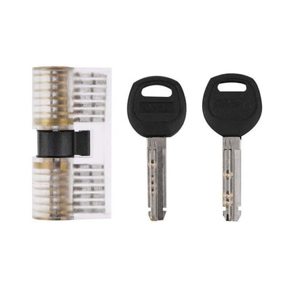7 Pin Transparent Dimple Practice Cylinder Lock