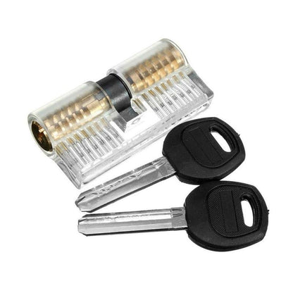 6 Pieces Transparent Practice Locks, Training Clear Padlocks