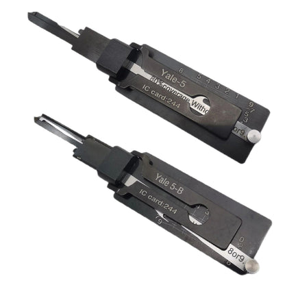Lishi Style Yale-5B Lock Pick 2-in-1 Pick & Decoder for YALE 5-Pin Euro Lock Cylinder