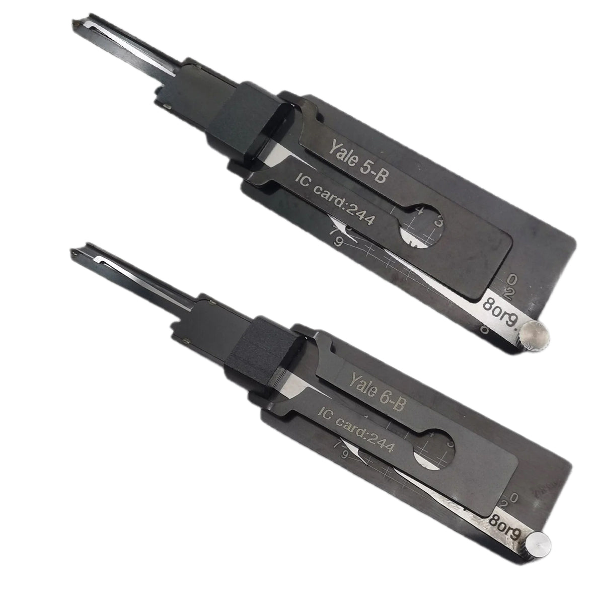 Lishi Style Yale-6 Lock Pick 2-in-1 Pick & Decoder for YALE 6-Pin Rim Cylinder