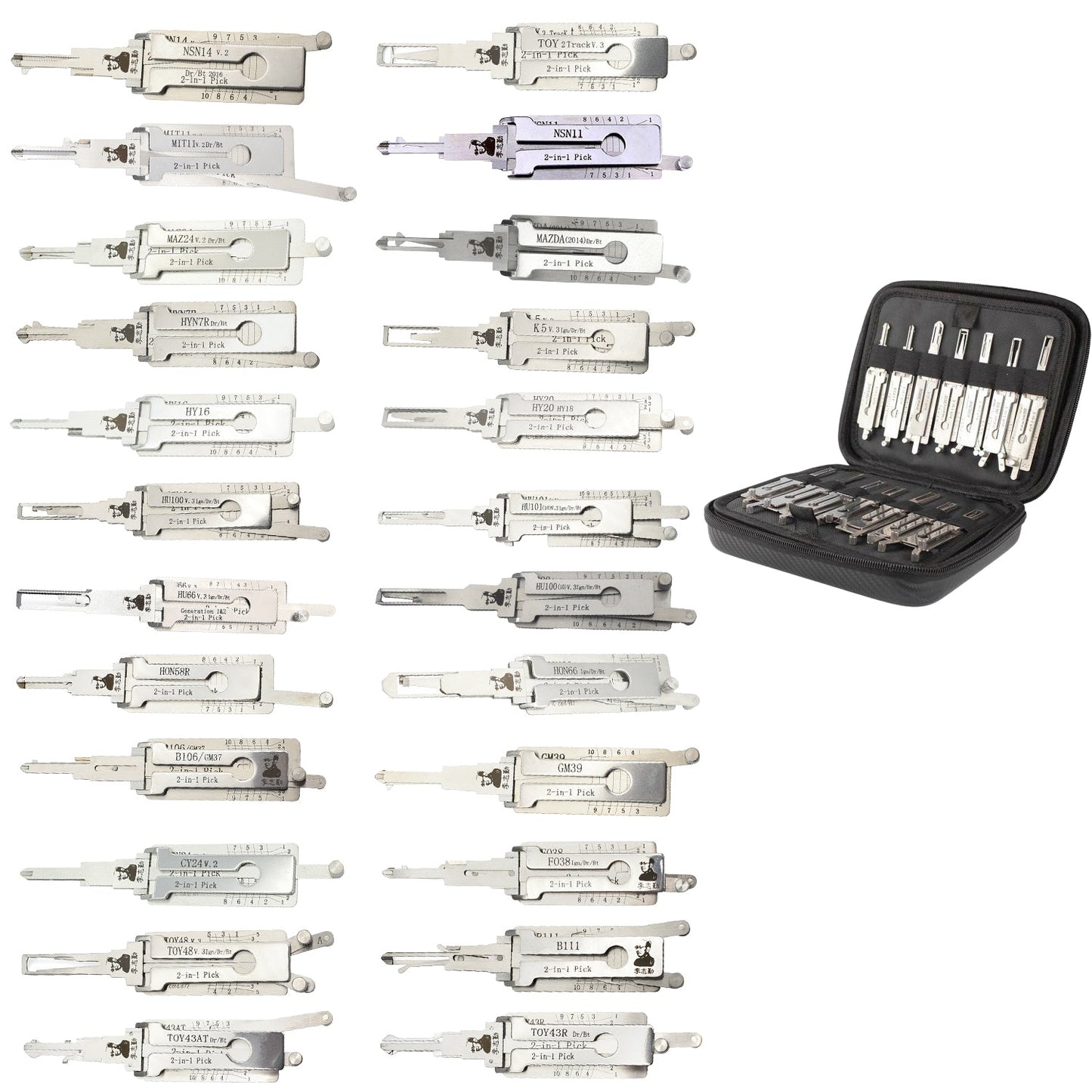 Lishi Automotive Bundle 25 Pcs lock Picks