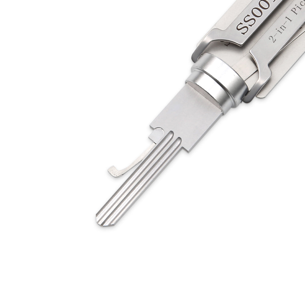 Lishi Style SS001 Pro Lock Pick 2 in 1 Decoder Tool for Double-Groove Door Lock
